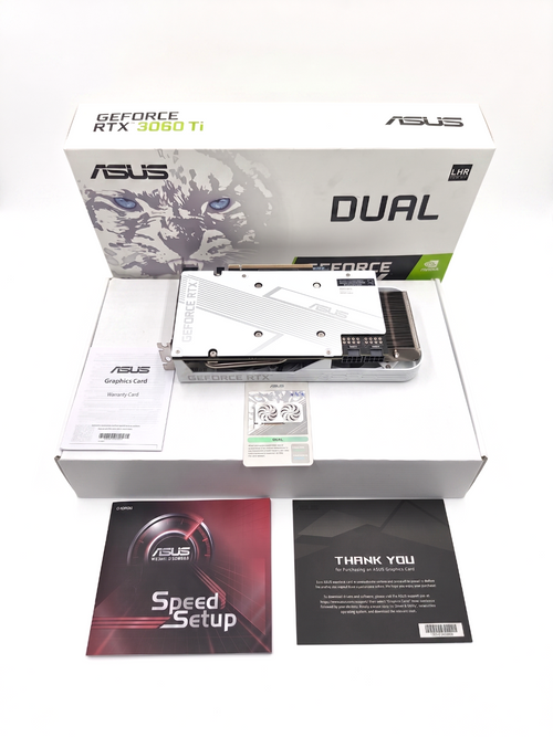 ASUS Dual RTX 3060 Ti OC White 8GB GDDR6X Graphics Card Boxed HDMI DP 1440p