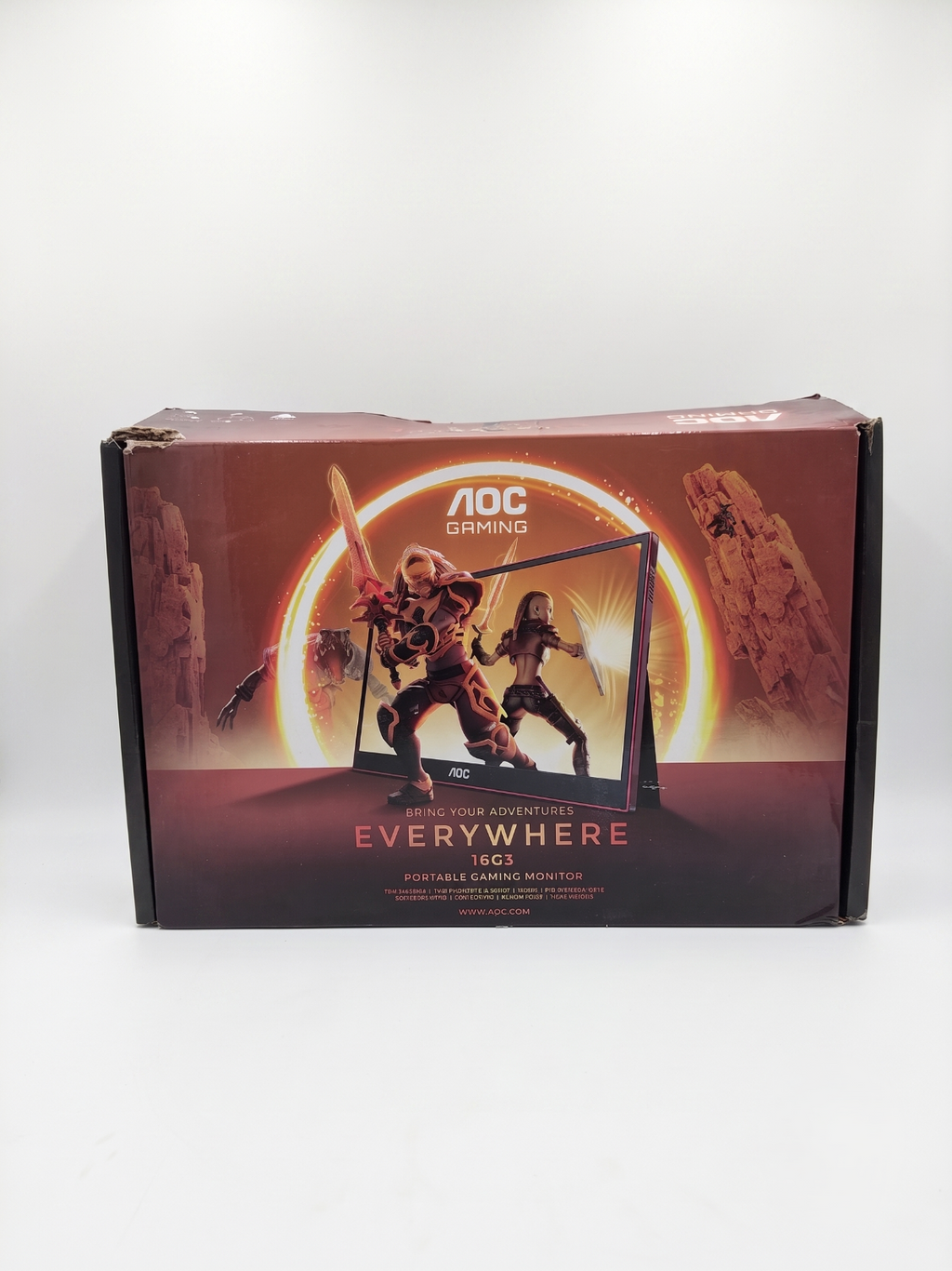 AOC 16G3 15.6 Inch Portable Gaming Monitor 144Hz IPS FHD USB-C Micro HDMI 1080p