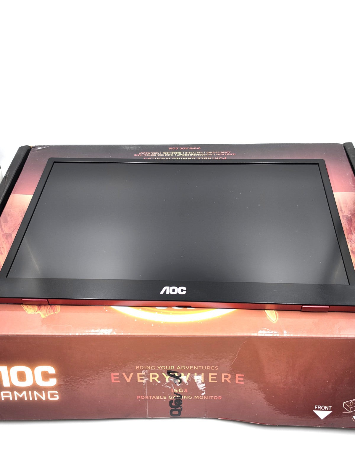 AOC 16G3 15.6 Inch Portable Gaming Monitor 144Hz IPS FHD USB-C Micro HDMI 1080p