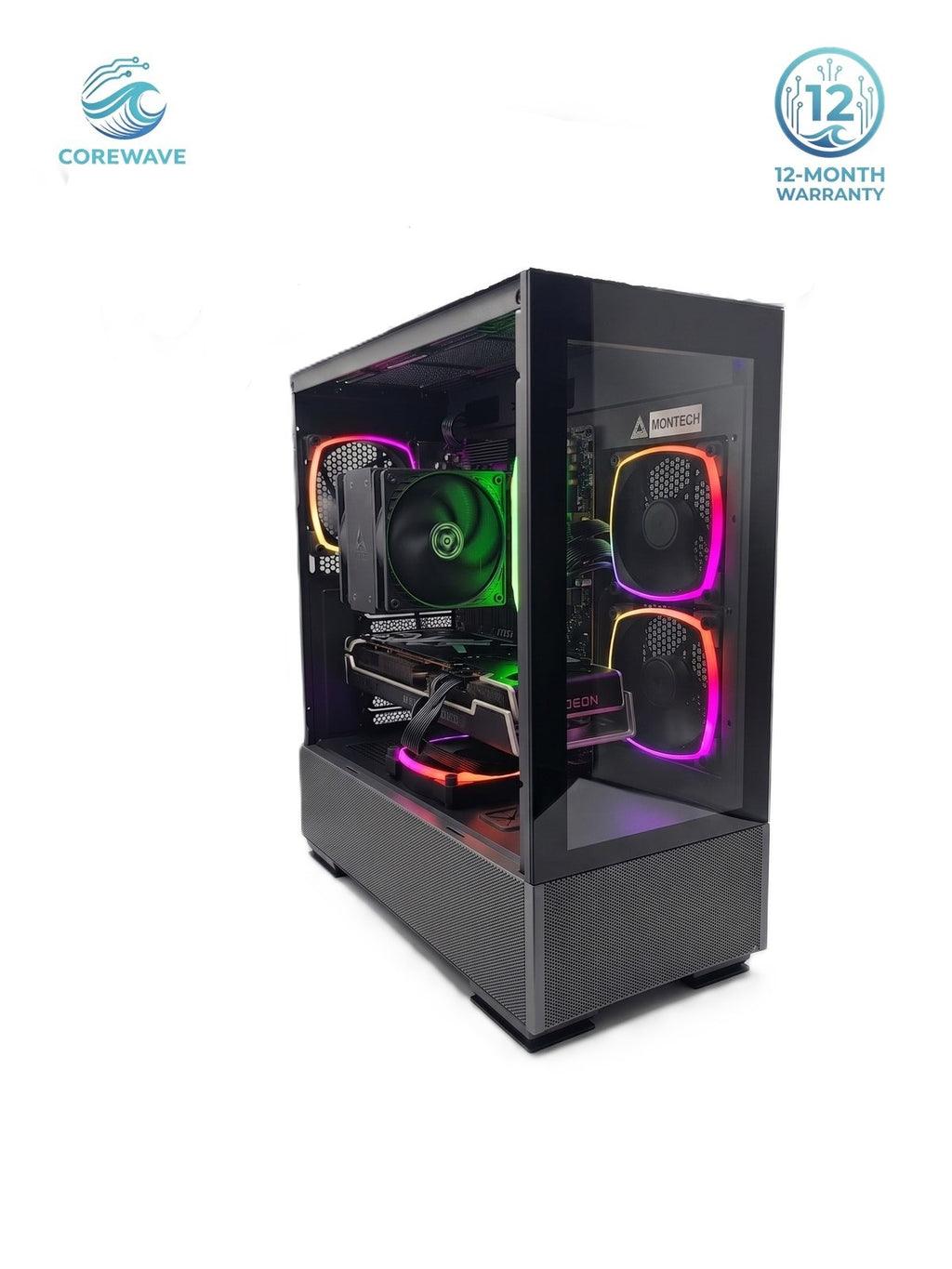 Gaming PC AMD Ryzen 5 7600X RX 6750 XT 12GB 32GB DDR5 1TB NVMe WiFi RGB Win 11