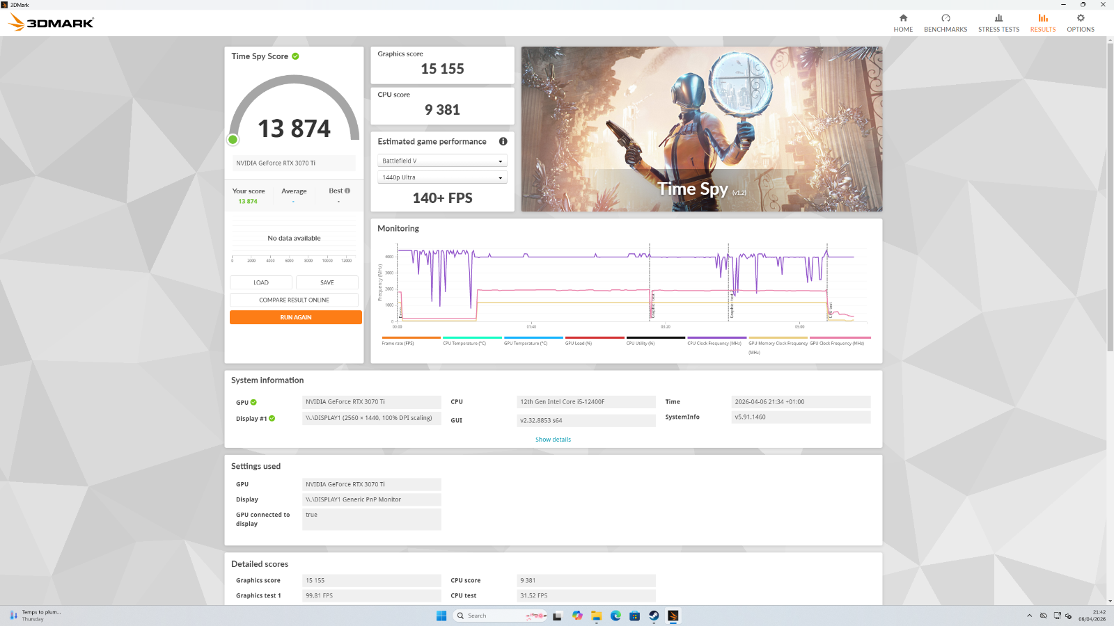 Gaming PC i5-12400F RTX 3070Ti 32GB DDR4 Water Cooled 1TB | 12M Warranty