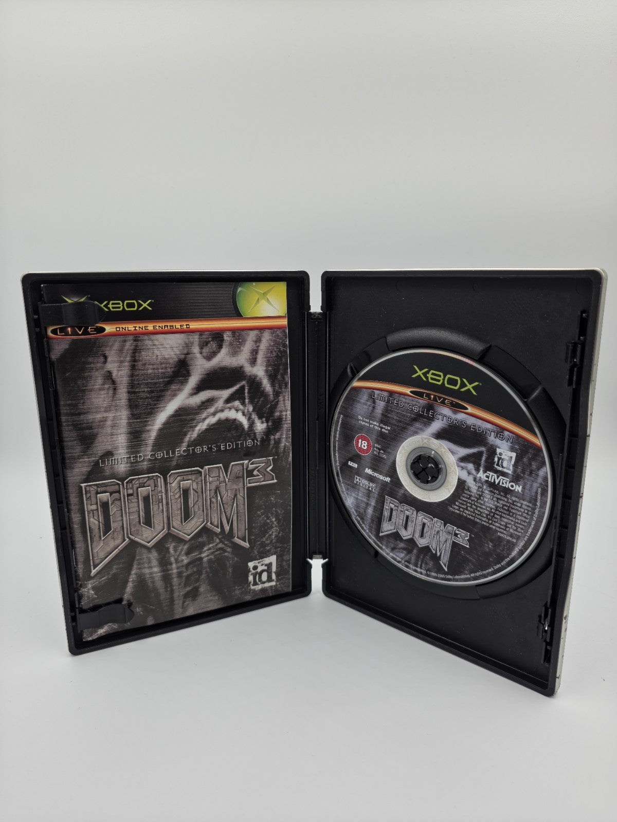 DOOM 3 Limited Collector’s Edition Xbox – Steelbook Tin + Manual – Original Disc